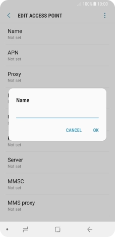 Key in EE Internet and press OK.