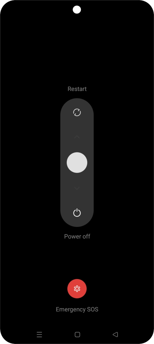 Press and drag the circle downwards.