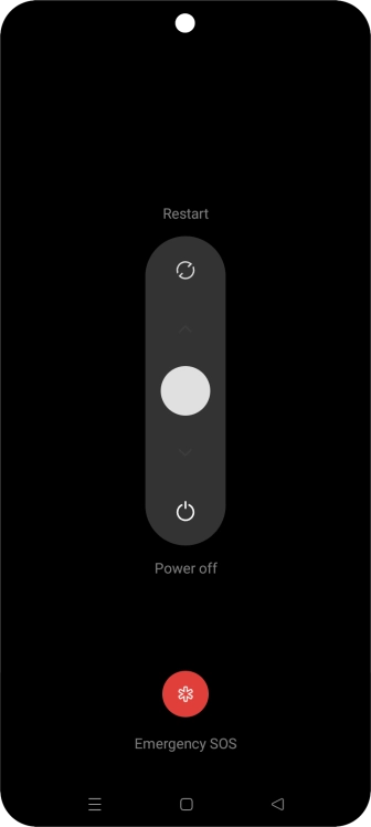 Press and drag the circle downwards.