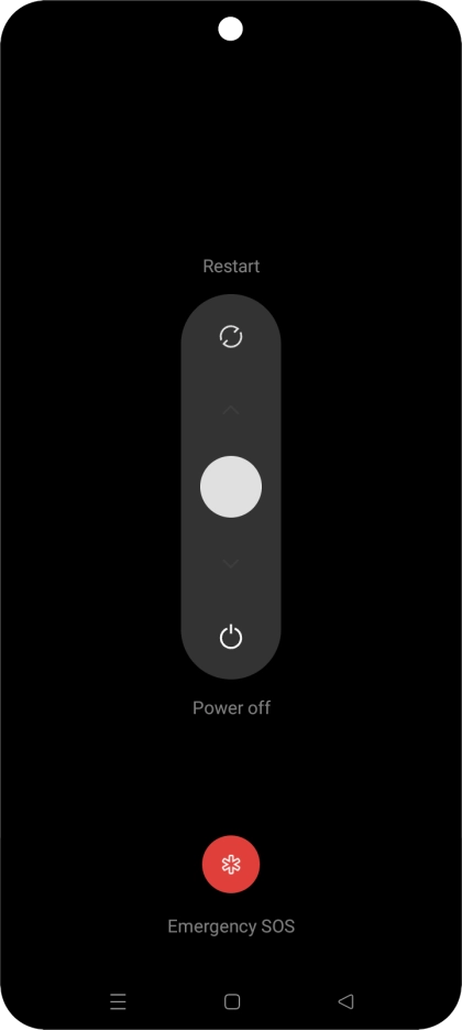 Press and drag the circle downwards.