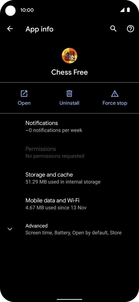 Press Storage and cache.