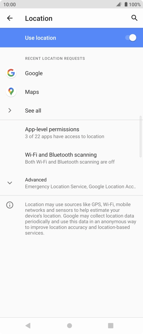 Press App-level permissions.
