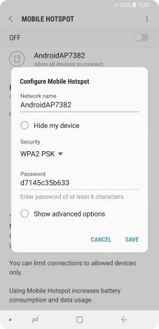 Press the field below 