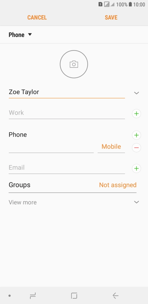 Press the field below 