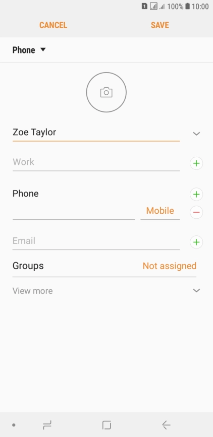 Press the field below 