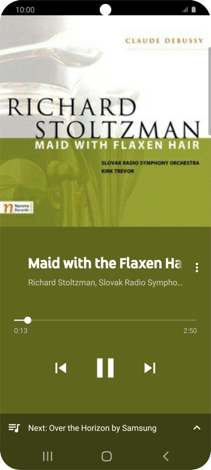 Press arrow right to go to the next audio file.