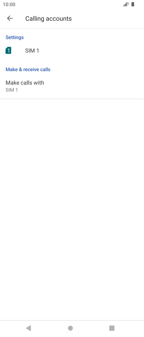 Press the name of the SIM.