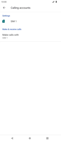 Press the name of the SIM.