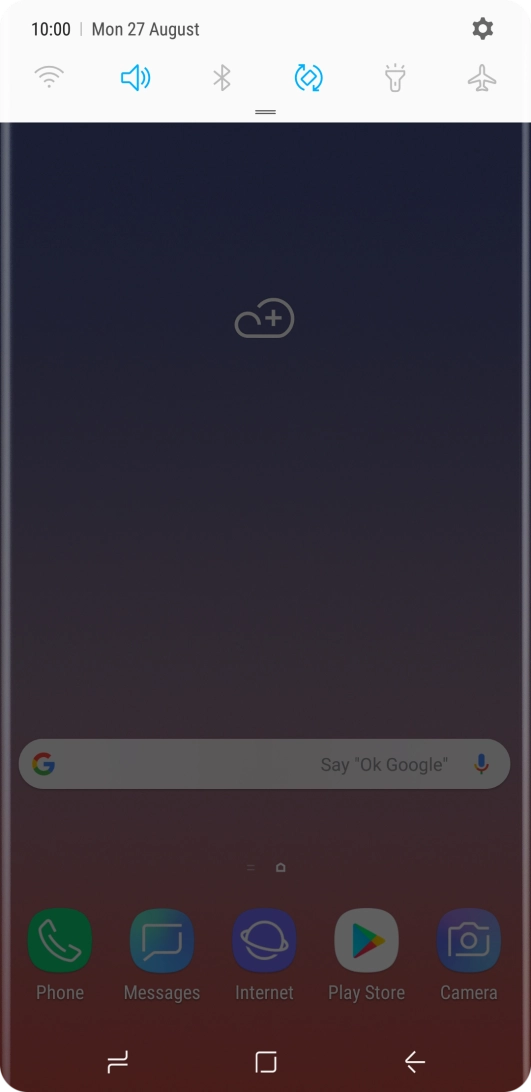 Press the settings icon.