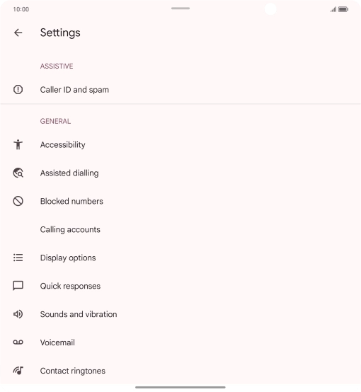 Press Calling accounts.