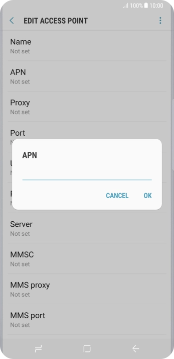 Key in eezone and press OK.
