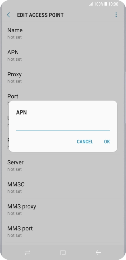 Key in everywhere and press OK.