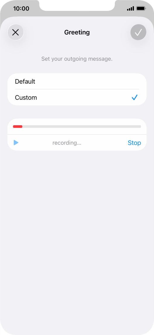Press Stop to stop recording.