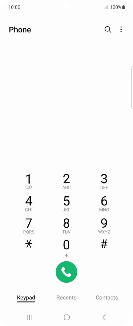 Press the menu icon.