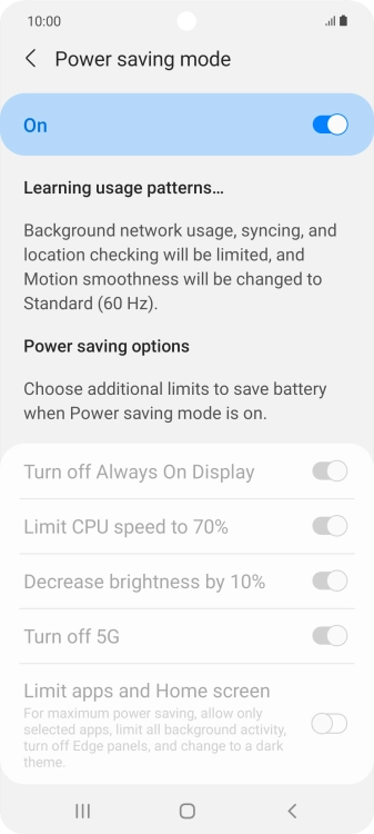 Press the Home key to return to the home screen.