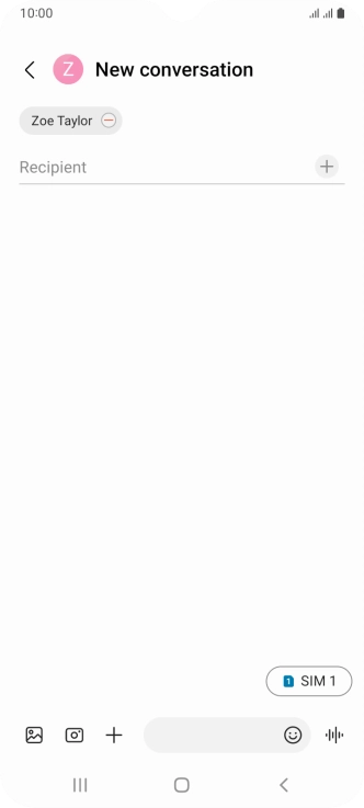 Press the SIM icon to select the required SIM.