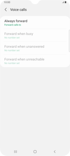 Press the required divert type.