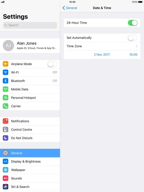 Press the indicator next to 