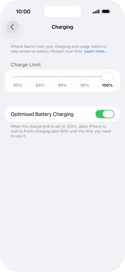 Press the indicator next to 