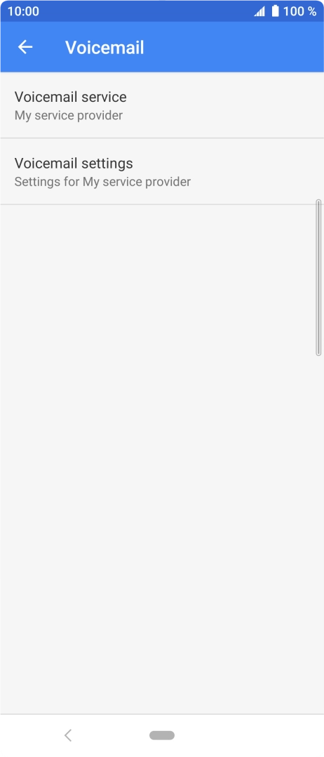 Press Voicemail settings.