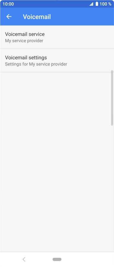 Press Voicemail settings.