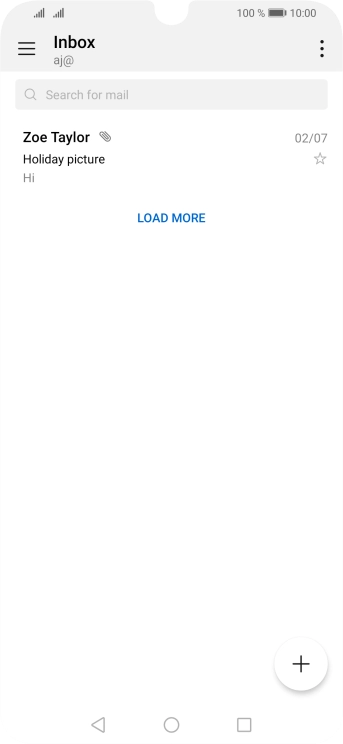 Slide your finger right starting from the left side of the screen.