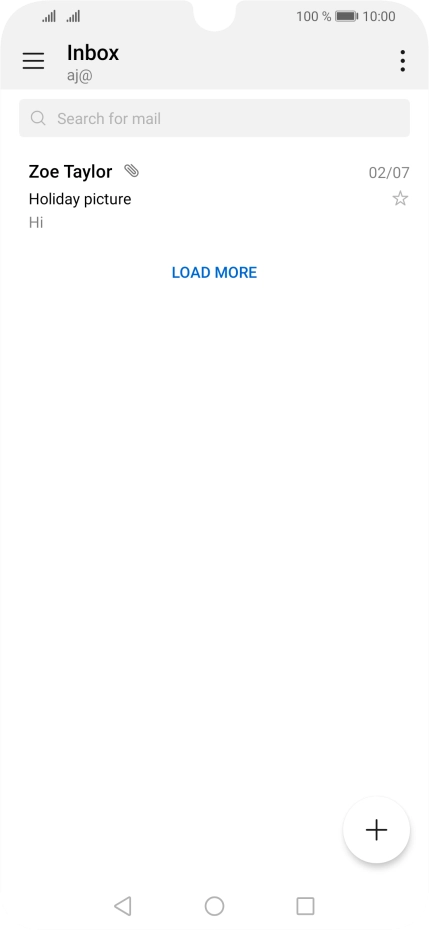 Slide your finger right starting from the left side of the screen.