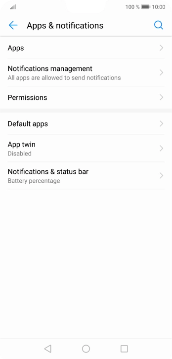 Press Notifications management.