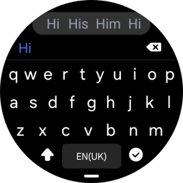 Press the confirm icon.