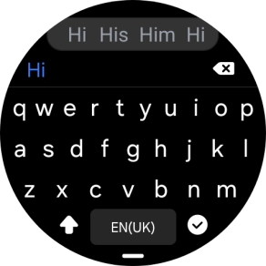 Press the confirm icon.