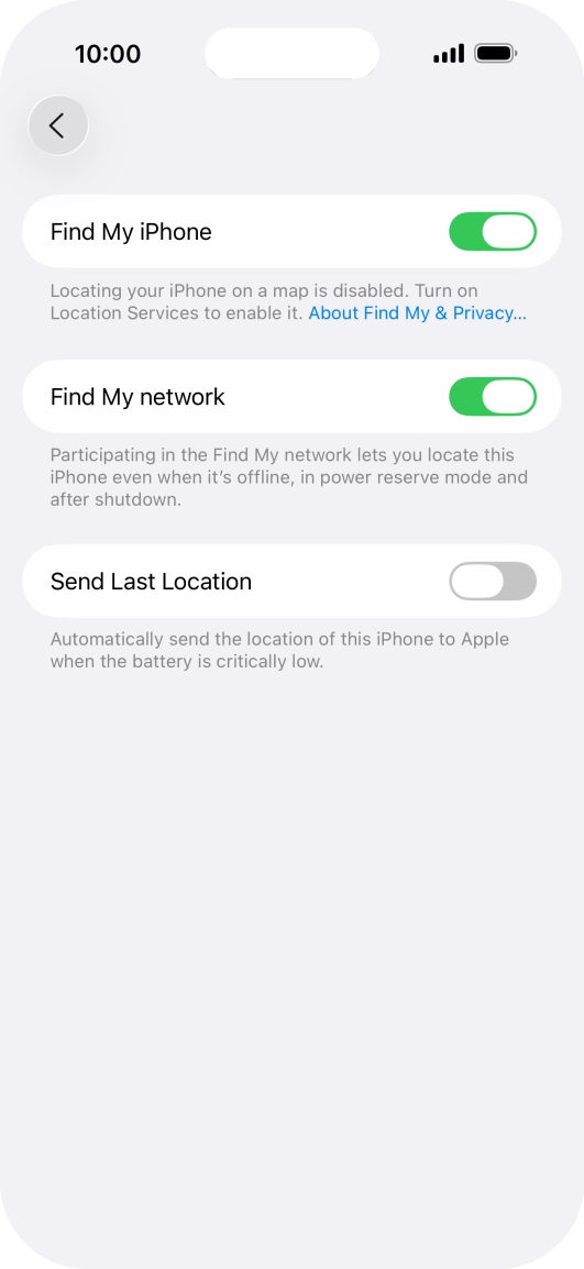 Press the indicator next to 