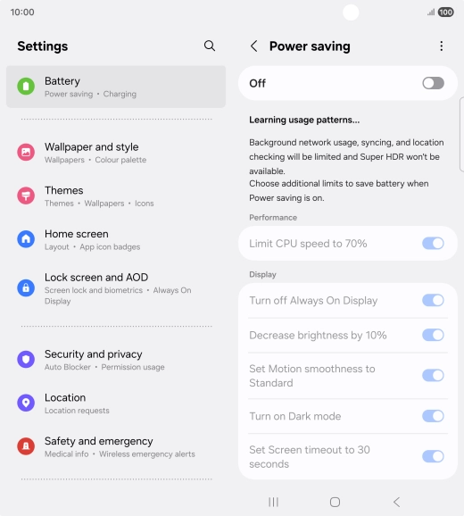 Press the indicator below 