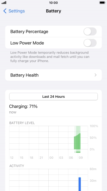Press the indicator next to 