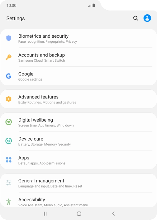 Press Accounts and backup.