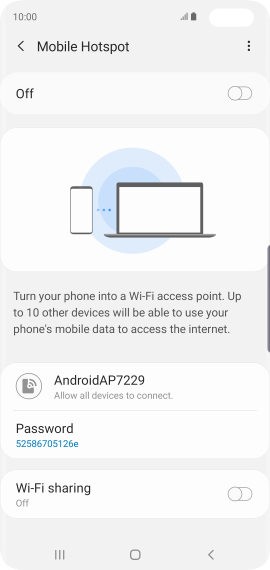 Press the menu icon.