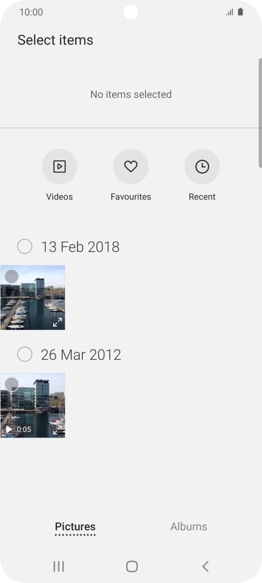 Press the required picture.