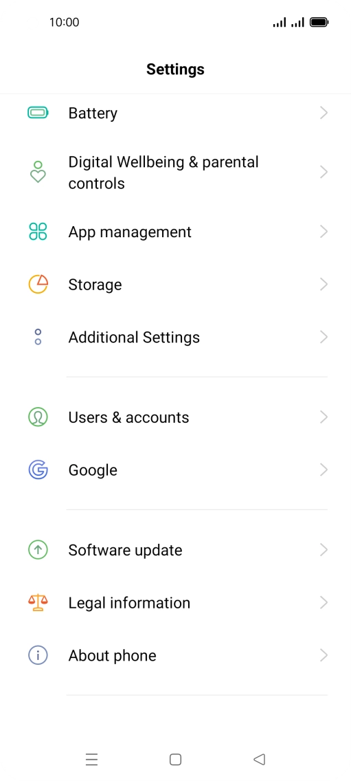 Press Users & accounts.