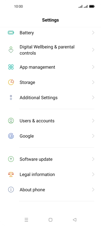 Press Users & accounts.