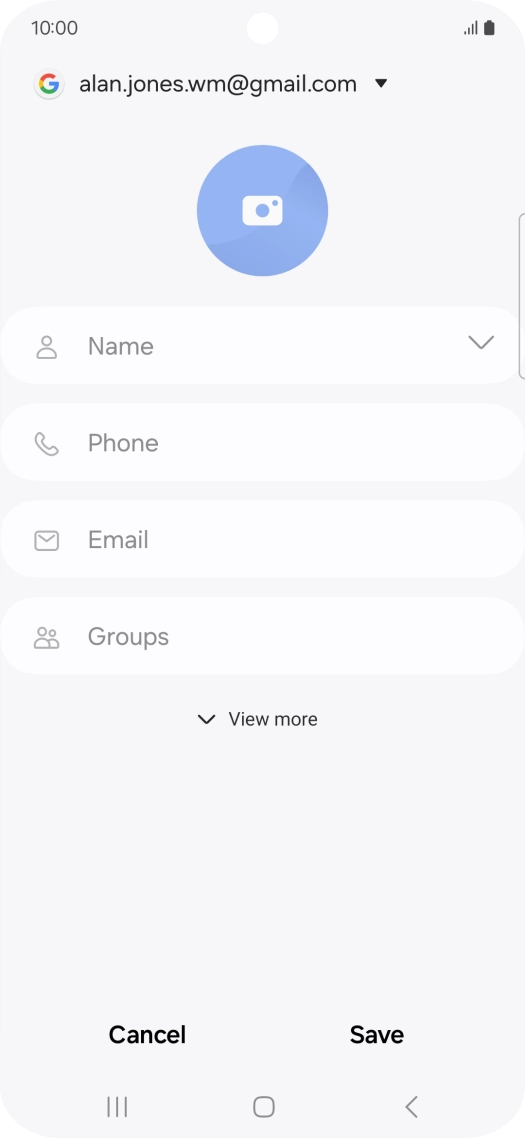 Press Name and key in the required name.