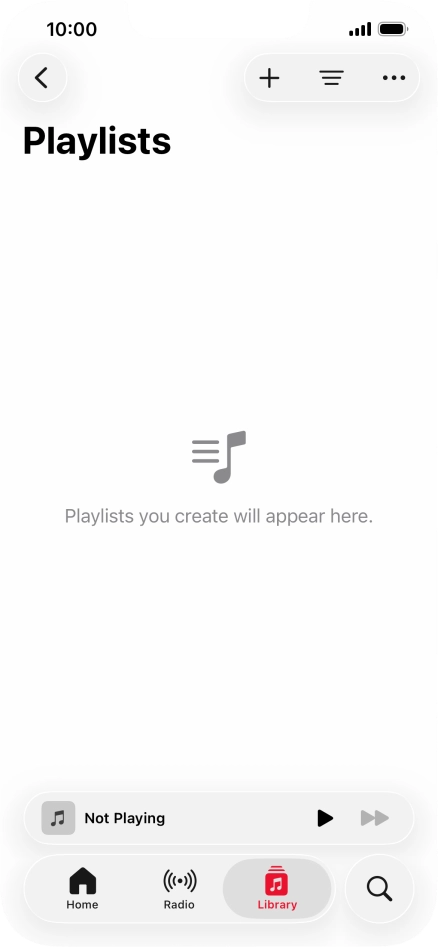 Press the new playlist icon.