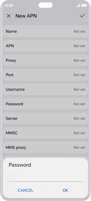 Key in secure and press OK.