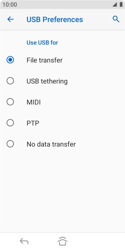 Press File transfer.