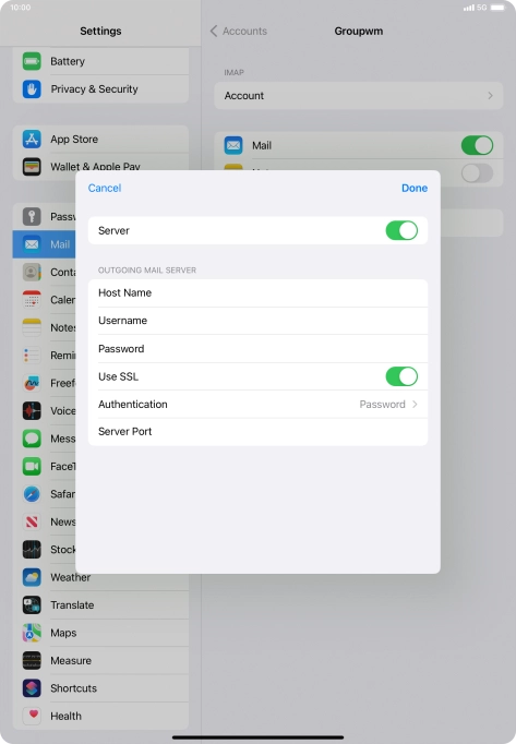 Press Authentication.