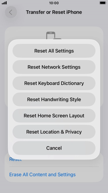 Press Reset Network Settings.