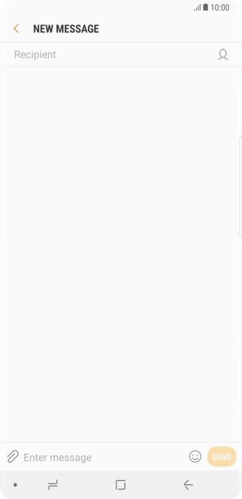 Press the search field and key in the first letters of the recipient's name.
