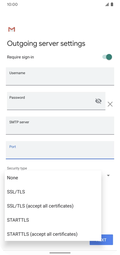 Press None to turn off the function.