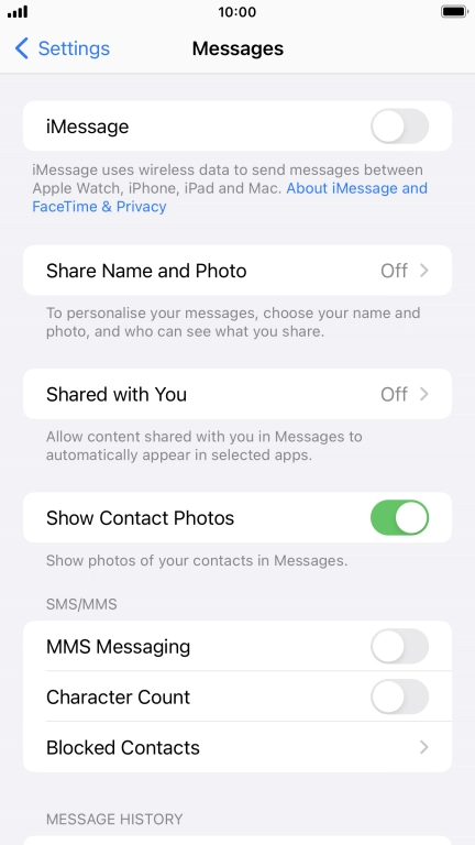 Press the indicator next to 