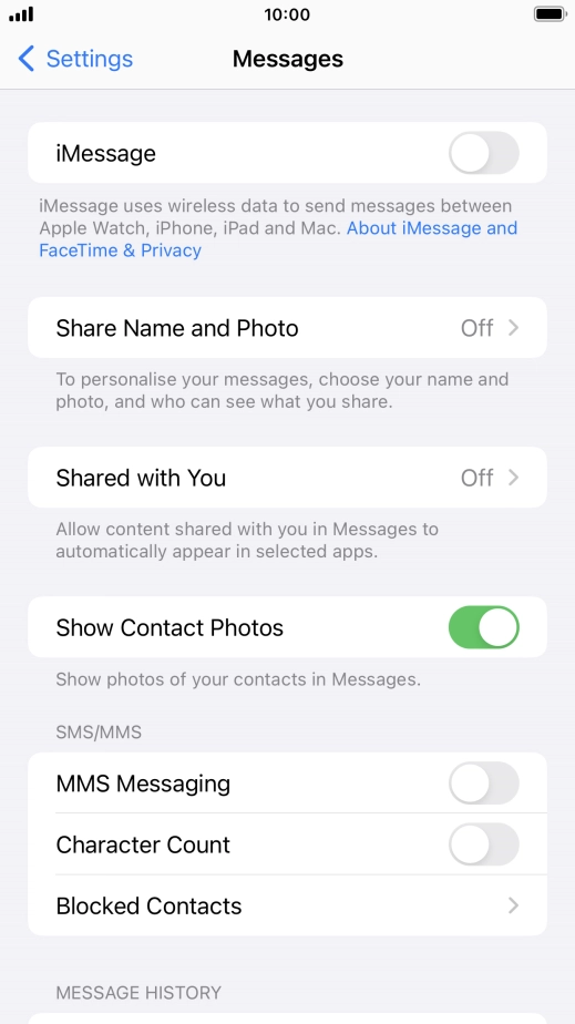 Press the indicator next to 