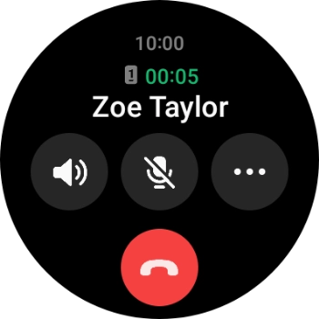 Press the end call icon.