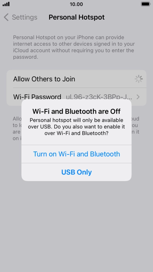If Wi-Fi is turned off, press Turn on Wi-Fi and Bluetooth.